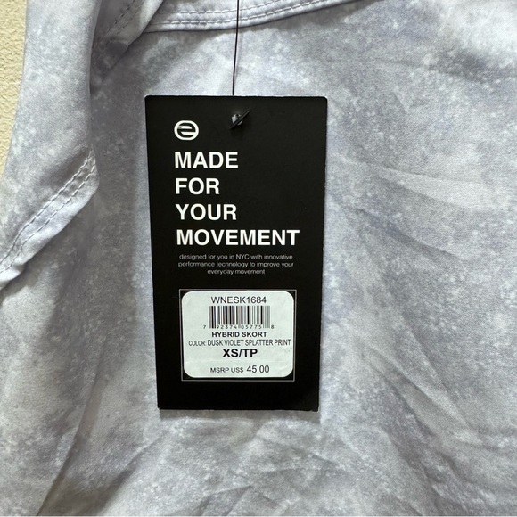 Etonic Active Skort XS NWT Lilac Athletic Tennis Golf Skirt Workout Running gym - Picture 6 of 6